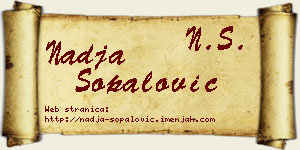 Nadja Šopalović vizit kartica